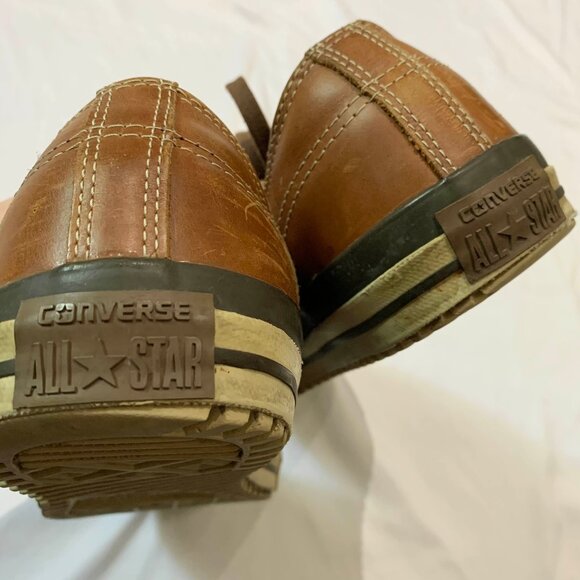 Converse All Star Brown Genuine Leather Low Top Shoes Men's Size 13 - Picture 6 of 11